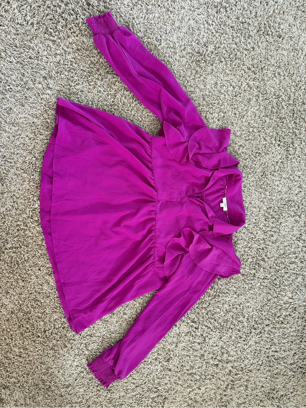 Umgee women’s fuchsia Ruffle Top